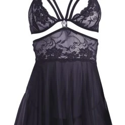La Finesse DESSOUS Kleid Plus String Aus Spitze Und Powernet