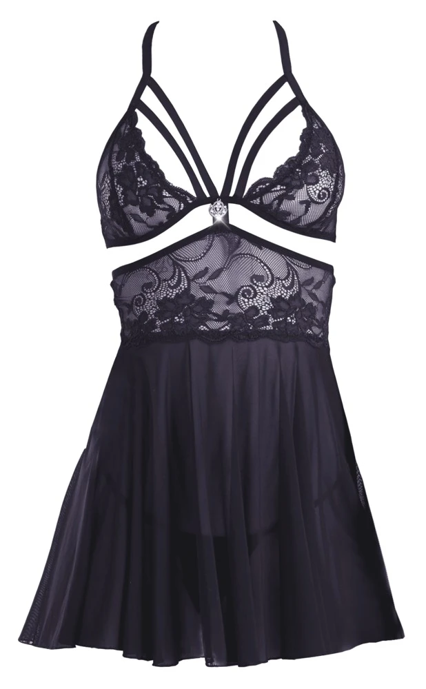 La Finesse DESSOUS Kleid Plus String Aus Spitze Und Powernet