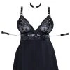 Cottelli Bondage Babydoll Plus Bondage-Schal, Halsband Und Armfesseln
