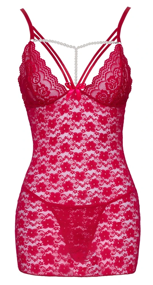 La Finesse DESSOUS Negligé Aus Elastischer Spitze Inklusive String – Bild 6