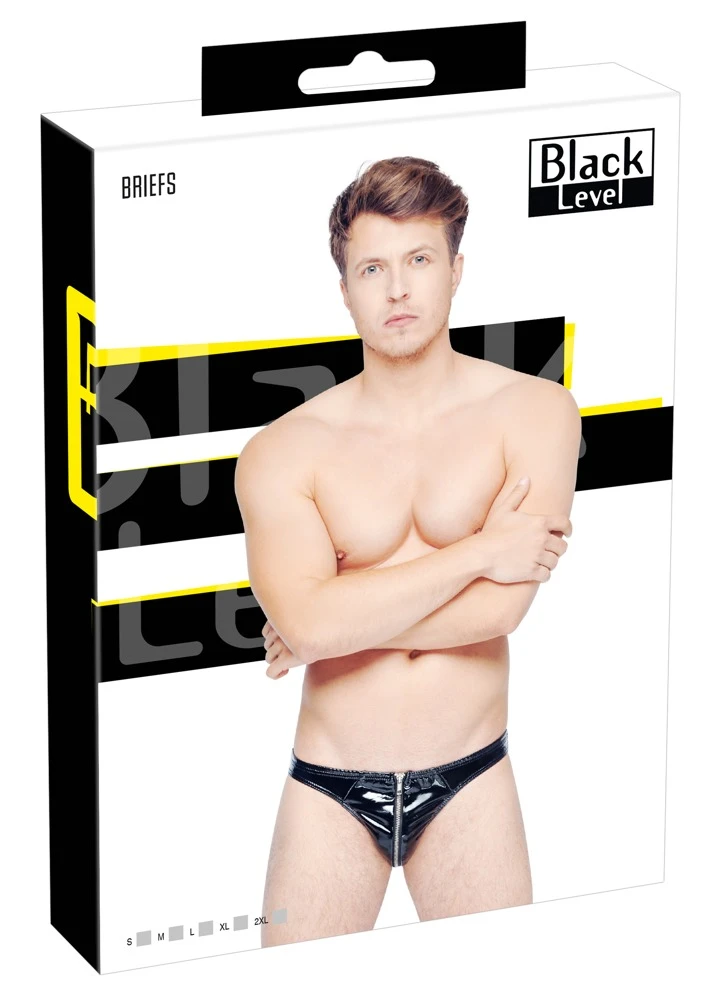 Black Level Slip Aus Lack Mit Front-Reißverschluss – Bild 6