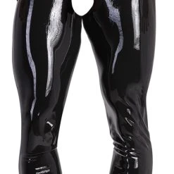 Late X Leggings Mit Showmaster-Öffnung Für Penis Und Hoden, Latex